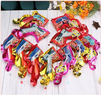 Fydun Party Confetti Poppers, Handheld Confetti Shooters, 10Pcs Inflatable Balloon Toy Birthday Wedding Graduation Party Supplies, Mixed Color