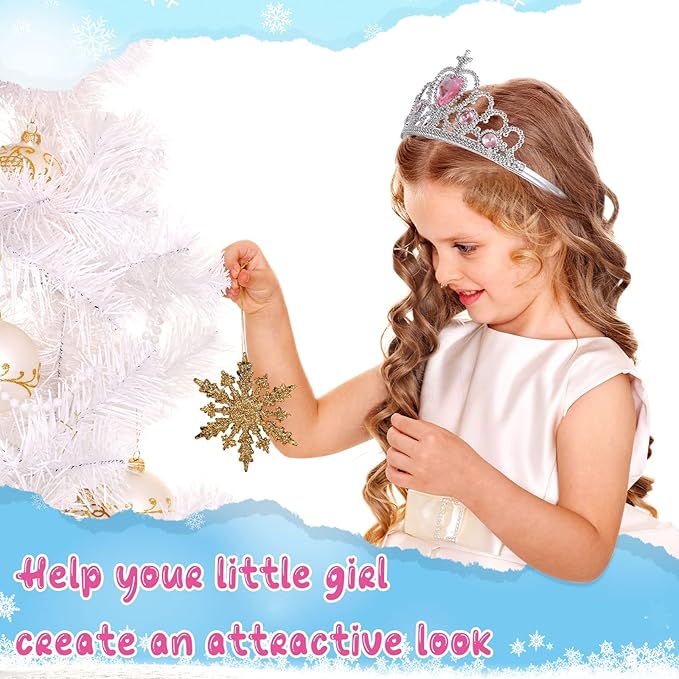 Zhanmai 24 Pcs Tiara Crown Set Princess Crown for Girls Plastic Tiaras Dress up Costume Party Favor Accessories Kid Birthday (Blue, Purple, Pink, Rose Red)