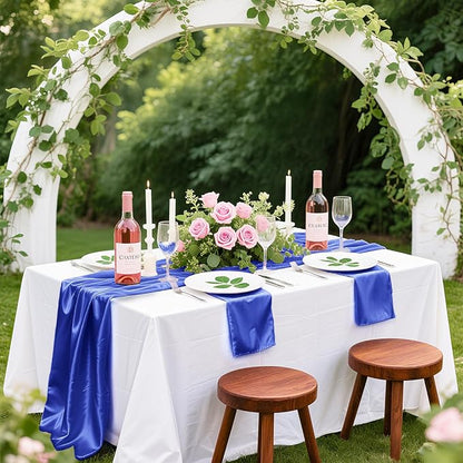 Bailarina 80 Pack Royal Blue Satin Napkins,17x17 Inches Wedding Napkins Square Soft Silky Table Napkins Bulk Decorative Elegant Cloth Napkin for Party Decoration, Banquet,Wedding,Graduation