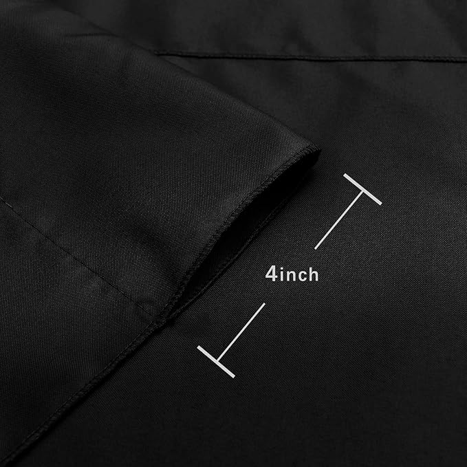 Hiasan Black Backdrop Curtains for Parties, Polyester Photography Backdrop Drapes for Family Gatherings, Wedding Decorations, 5ftx8ft, Set of 2 Panels