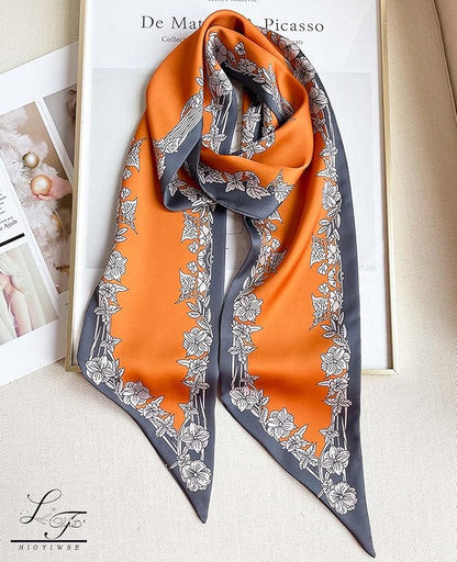 Head Scarf Hair Neck Scarves For Women Purse Bag Scarfs For Handbags Silky Long Thin Satin Headscarf Fashion