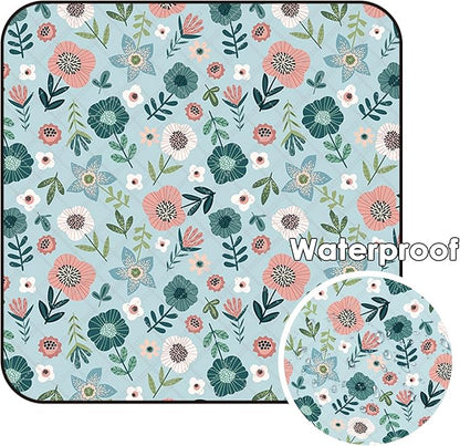 80"x60" Waterproof Picnic Blanket Large Outdoor Camping Blanket Foldable Picnic Camping Blanket Thicker Machine Washable Picnic Mat Portable Wearable for Picnics, Camping