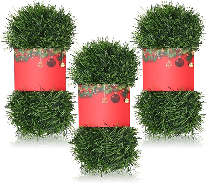 150 ft Green Christmas Garland Decorations Artificial Greenery 3.5" Wide Pine Garland PVC Soft Christmas Decorations for Indoor Outdoor Tree Stair Banister Fireplaces, 3 Pcs, 49 ft Each