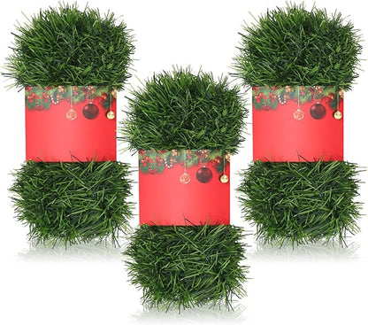 150 ft Green Christmas Garland Decorations Artificial Greenery 3.5" Wide Pine Garland PVC Soft Christmas Decorations for Indoor Outdoor Tree Stair Banister Fireplaces, 3 Pcs, 49 ft Each