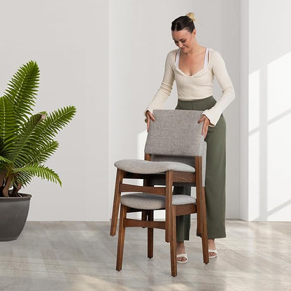 Transformer Table - Solid Wood Extendable Dining Table with Bench and 4 Stackable Chairs, Seats 2-12, Expandable Table, Space-Saving Furniture, Brown (Table + Bench + 4 Chairs)