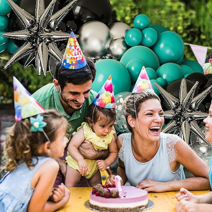 Teal Balloon Garland Arch Kit,127Pcs Teal Blue Black and Silver Balloon for Gender Reveal Birthday Wedding Baby Shower Graduation Party Decorations