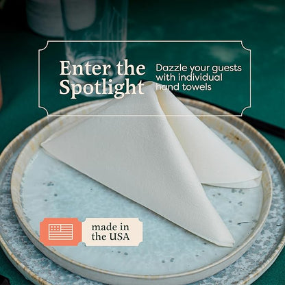 Linen-Feel European-White Paper Napkins - Decortive Cloth-Like Disposable Dinner Napkins - Soft And Absorbent. For Kitchen, Party, Wedding, Bathroom Or Any Occasion. (Pack of 1000)