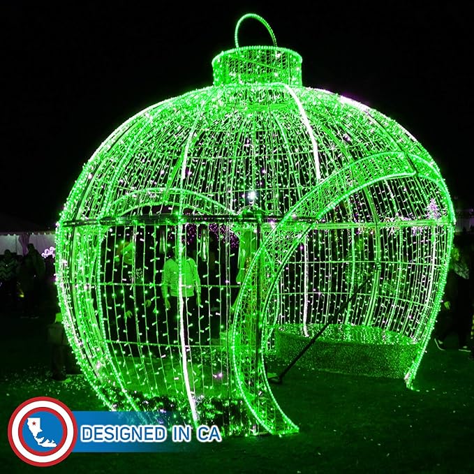 Russell Decor LED Rope Lights Festival Holiday Party Seasonal Christmas Decoration 30ft - 200ft Customized Available (Green, 10)