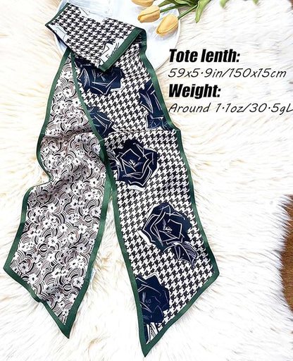 Head Scarf Hair Neck Scarves For Women Purse Bag Scarfs For Handbags Silky Long Thin Satin Headscarf Fashion