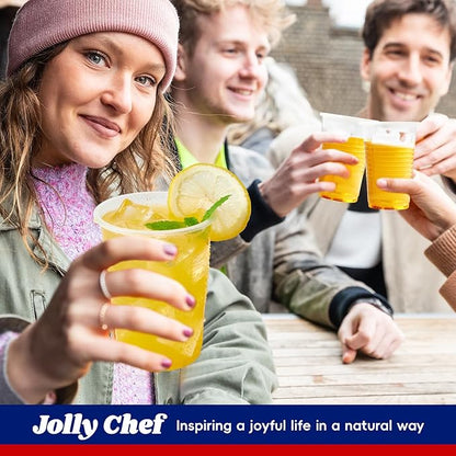 JOLLY CHEF 𝟔𝟎𝟎 𝐏𝐚𝐜𝐤 7 oz Clear Plastic Cups,7 Ounce Disposable Cups for Picnic,Travel, Halloween,Christmas Party and Events