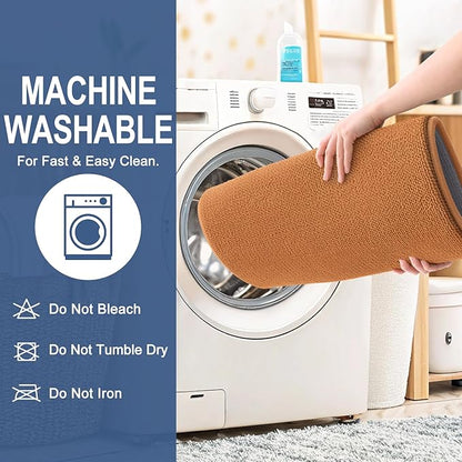OLANLY Thick Memory Foam Bath Mat Rug 24x16, Extra Soft Absorbent Bathroom Rug, Quick Dry Bath Mats, Non-Slip, Machine Washable Carpet for Bathroom, Tub and Shower, Home Decor Accessories, Clay