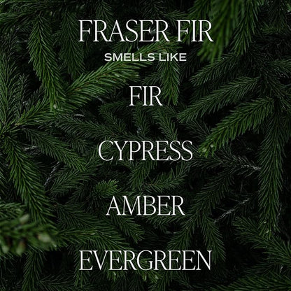 Sweet Water Decor Fraser Fir Soy Candle | Cypress, Evergreen, Cedar, and Fir Balsam Scented Candles for Home | 12oz Black Stoneware Jar, 60+ Hour Burn Time, Made in The USA