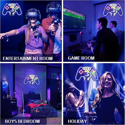 Gamer Neon Sign, Dimmable Gaming Neon Sign, Gaming lights For Wall Game room decor - Best Gamer Gifts for Boys, Kids