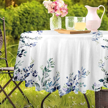 Eikione Kitchen Tablecloth 60 inch Round Boho Tablecloths Polyester Table Cloth for Party Restaurant Banquet Dining Buffet Table Picnic Decorations
