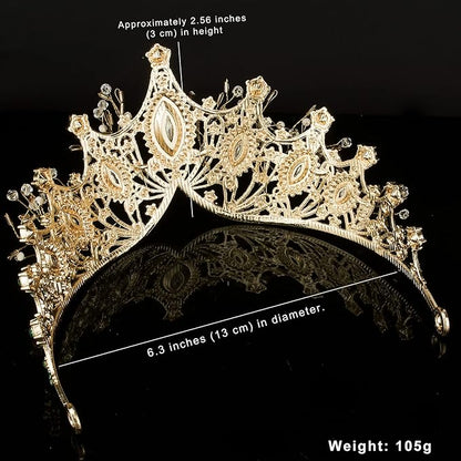 COCIDE Gold Crowns for Women Crystal Tiara for Girl Rhinestones Hair Accessories for Wedding Bride Bridal Bridesmaids Birthday Party Halloween Costume Cosplay Prom