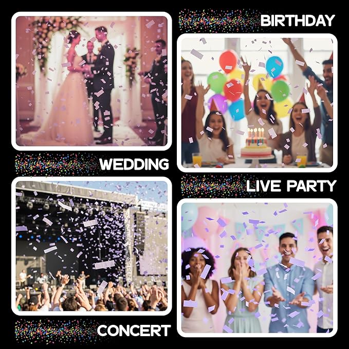 Ultimate Confetti, Lavender Purple Biodegradable Confetti - Rectangular Flame-Resistant and Slow-Falling Tissue Paper Confetti for Cannon and Launcher use – Best for Celebrations - 1 lb, 16 oz
