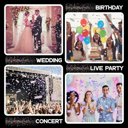 Ultimate Confetti, Lavender Purple Biodegradable Confetti - Rectangular Flame-Resistant and Slow-Falling Tissue Paper Confetti for Cannon and Launcher use – Best for Celebrations - 1 lb, 16 oz