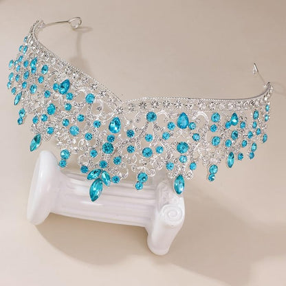 Kamirola Tiaras and Crowns for Women,Tiaras Earrings Necklace, Crystal Bridal Jewelry Set, Costume Party Halloween Prom Pageant Jewelry for Women TR80