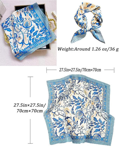 Neck Scarf For Womens Silky Head Scarves Hair Bandanas Square Scarf Fashion Accessories lightweight