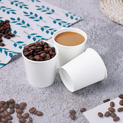 LITOPAK 480 Pack 5 oz Disposable Paper Coffee Cups, White Hot Espresso Cups for Party, Picnic, and Travel