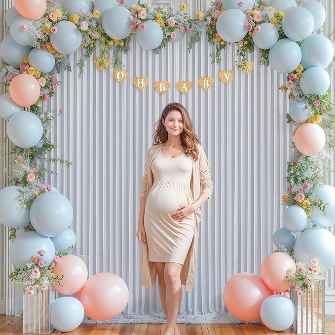 Tao-Ge 10x10 Silver Grey Backdrop Curtain for Parties Wedding Wrinkle Free Silver Grey Photo Curtains Backdrop Drapes Fabric Indoor and Outdoor Decoration for Birthday Party 5ft x 10ft,2 Panels