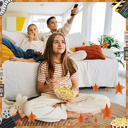 70 Pcs Orange Star Centerpieces for Party Birthday Fall Thanksgiving Decorations 3D Stars Table Decor 3 Sizes 8" 5" 3" Baby Bridal Shower Wedding Orange Friendsgiving Halloween Party Supplies
