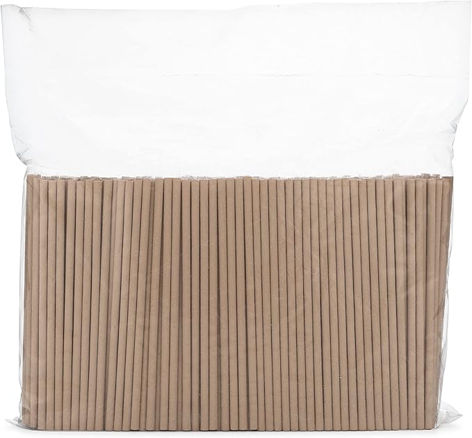 PandaBoard Compostable Bamboo Cocktail Straws - 4mm, Unwrapped, 500 Count Bag
