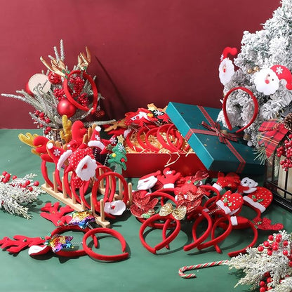 Christmas Headbands and Costume Headwear, Assorted Design Christmas Head Toppers Party Supplies