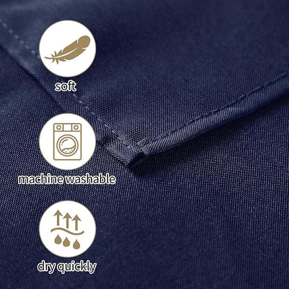 25pcs Polyester Cloth Napkins - 17 x 17 inch Navy Washable Dinner Napkins with Hemmed Edges for Restaurant/Wedding/Hotel(25,Navy)