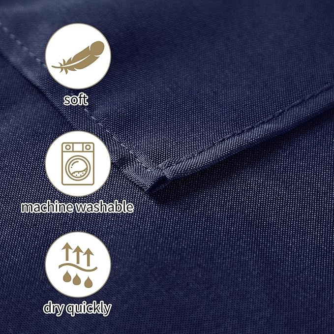 50pcs Polyester Cloth Napkins - 20 x 20 inch Navy Dinner Washable Napkins with Hemmed Edges for Restaurant/Wedding/Hotel(50,Navy)