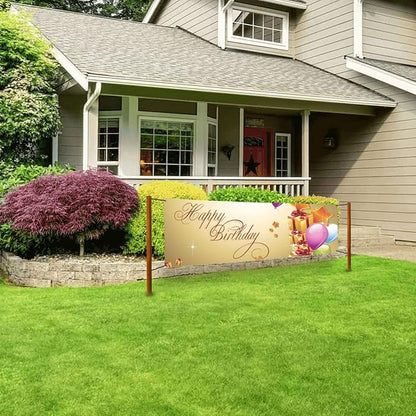 Custom Wall Banner Sign Customize Your Own Banner with Image Logo Text Personalized Background Decorative Backdrop for Birthday Party Business Graduation Wedding Christmas (6' x 2' / 180 cm x 60 cm)