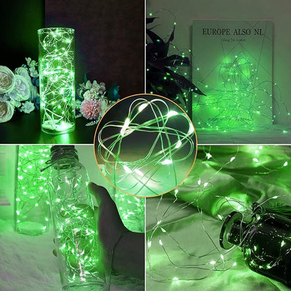 12 Pack Fairy Lights Battery Operated String Lights，7FT 20LED Waterproof Silver Wire Christmas Lights Outdoor,Firefly Mini Lights for Bedroom Party Birthday Wedding Indoor Decorations Home Decor