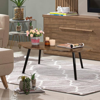 Small Coffee Table Cloud Shape Coffee Table Industrial Coffee Tables Wood Irregular Center Floor Tables Mid Century Style Decorative Furniture for Living Room Small Spaces Office