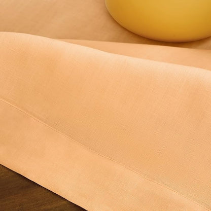 Solino Home Linen Table Runner 90 Inches Long - 100% Pure Linen Peach Table Runner 14 x 90 Inch - Fete