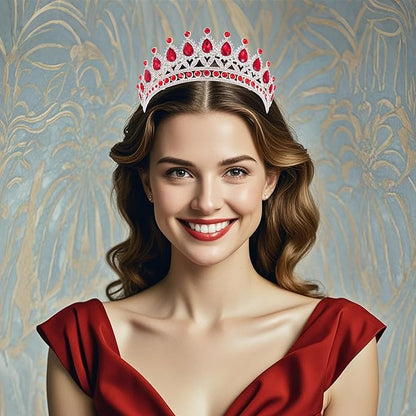 Kamirola Tiaras Princess Crown for Women and Girls Crystal Headbands for Bridal, Princess for Wedding and Party(TR21)