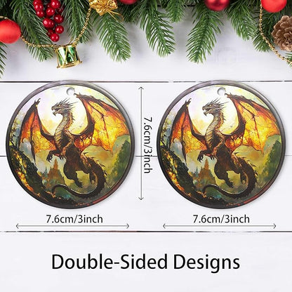 Flying Dragon Christmas Ornament 2025 Christmas Ornament Holidays Ornaments Christmas Tree Ornaments Hanging Accessories Navidad decoracion Xmas Dragon Lovers Gifts Ideas for Indoor Outdoor Decor