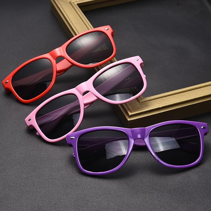 Pibupibu 10/20 Packs Adults Wholesale Neon Colors Square Retro Style Party Favors Sunglasses