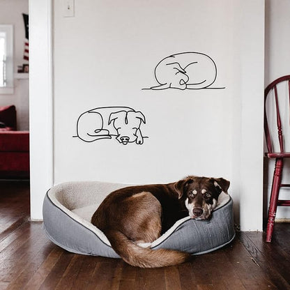 Matani Metal Dog Wall Art | Metal Wall Decor | Minimalist Room & Living Room Wall Decor (Sleeping Labrador)