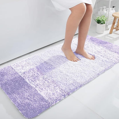 OLANLY Bathroom Rugs Mat 44x24, Extra Soft Absorbent Microfiber Bath Rug, Rubber Backing, Quick Dry, Machine Washable Bath Mats for Bathroom Floor, Tub and Shower, Home Decor Accessories, Light Purple