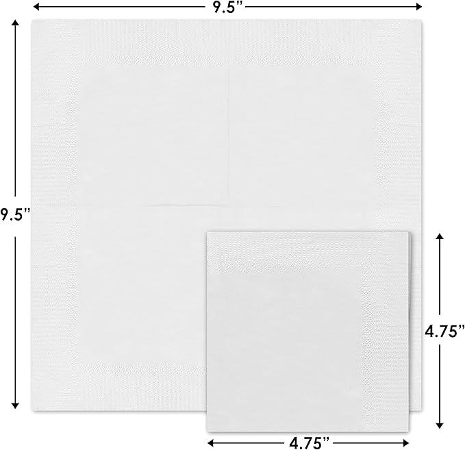 1100 Pack Cocktail Napkins Paper - Quality 3-Ply White Beverage Napkins - Restaurant, Event, Bar Napkins - Perfect Size Dessert Napkins - Party Napkins Bulk - Elegant Wedding Napkins Disposable