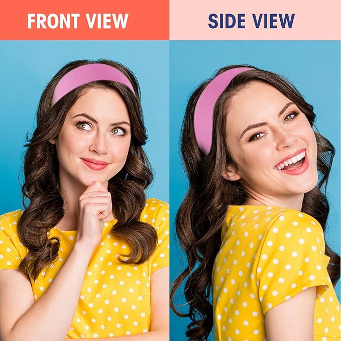 Hotop 20 Pcs Sport Stretchy Headbands for Girls Women Non Slip Soft Fabric Elastic Headband Bulk for Yoga DIY Team Gifts
