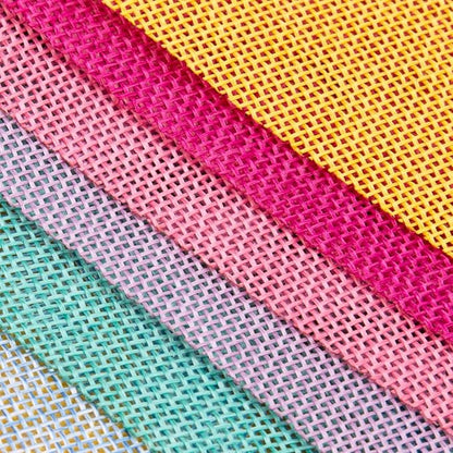 72 Flags Imitated Burlap Pennant Banner Multicolor Fabric Triangle Flag Bunting for Summer Party and Festival Classroom Hanging Decoration