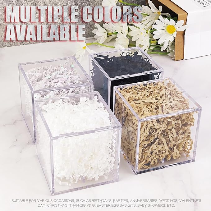 Lechay Crinkle Cut Paper Shred Filler, Box Filler Shredded Paper for Baskets Stuffing for Mother's Day Graduation Birthday Halloween (brown)