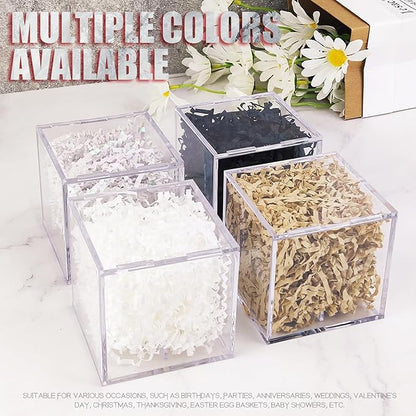Lechay Crinkle Cut Paper Shred Filler, Box Filler Shredded Paper for Baskets Stuffing for Mother's Day Graduation Birthday Halloween (brown)