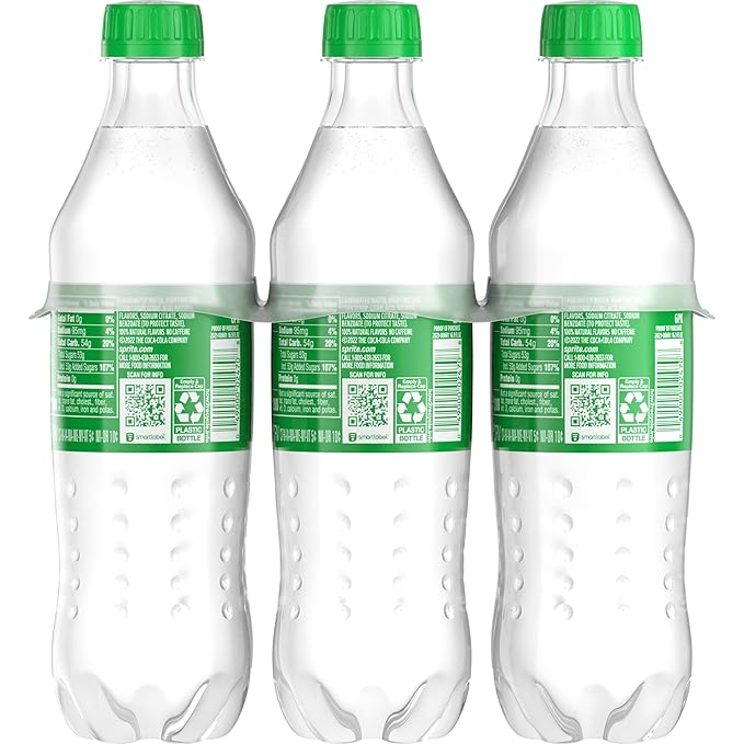 Sprite Lemon Lime Soda Soft Drinks, 16.9 fl oz, 6 Pack