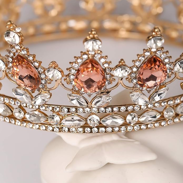 FORSEVEN Queen Crown Rhinestone Wedding Crowns and Tiaras for Women Costume Party Hair Accessories Princess Birthday Crown Crystal Bridal Crown Christmas Decorations Headband
