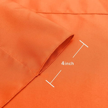 Hiasan Orange Backdrop Curtains for Parties, Polyester Photography Backdrop Drapes for Family Gatherings, Wedding Decorations, 5ftx7ft, Set of 2 Panels