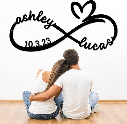 Metal Infinite Love Decor | Personalized Infinity Sign | Gifts for Her | Personalized Wedding Gift for Couple | Engagement Gift | Anniversary | Bridal Shower Gift | Couples Gift