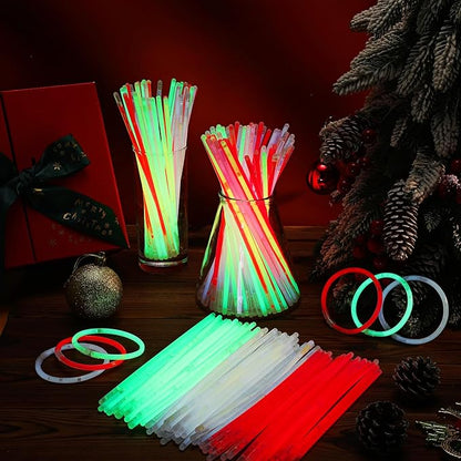 Libima 1200 Pcs Glow Sticks Bulk with Connectors 8 Inch Glow Stick Necklaces Glow Stick Bracelets Bulk Glow in the Dark Party Supplies for Easter Christmas New Year