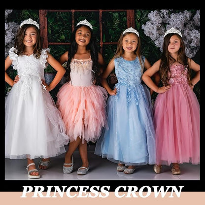 CIEHER 10 PCS Crowns for Women, Crystal Queen Crown Princess Tiaras for Prom Birthday Party Halloween Costume - Silver